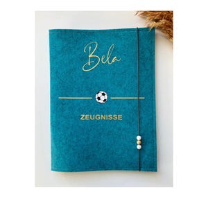 Zeugnismappe personalisiert Fußball | Geschenk zur Einschulung | Schule | Organizer | Zeugnisse