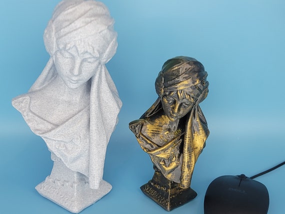 Exclusive! SCHEHERAZADE hand painted or Marble infused PLA Antique Bust, Art Nouveu style, Emmanuel Villanis 1880-1915 Exclusive 3d Print