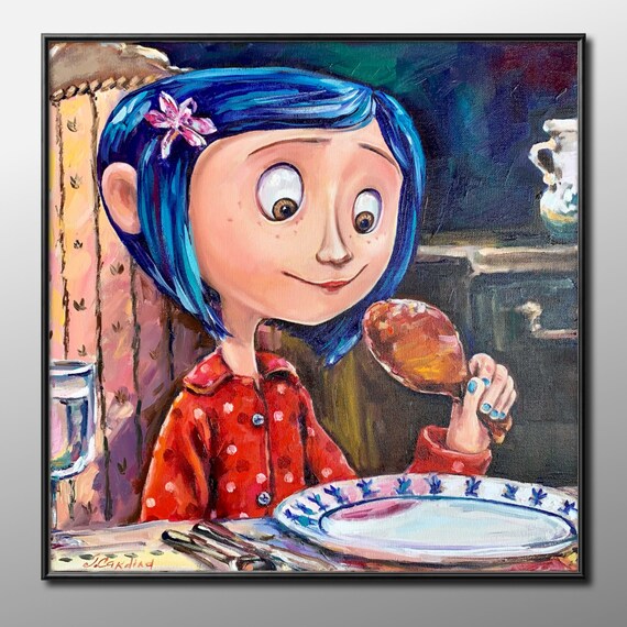 Coraline Painting on Oil Canvas Coraline Painting on Oil Canvas