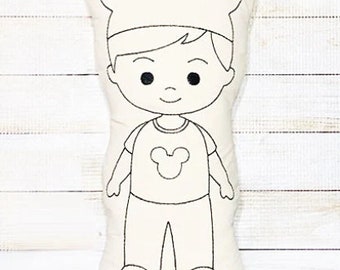 Doodle Stuffie Coloring Doll with Washable Markers included - gift idea - stocking stuffer