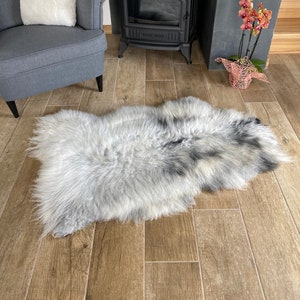 Premium Straight Wool Sheepskin Eco-Tanned Natural Colors Icelandic SS-1-153