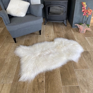 Premium Straight Wool Sheepskin Eco-Tanned Natural Colors Icelandic SS-1-186
