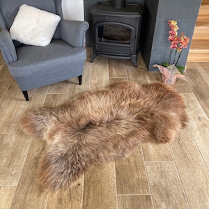Premium Straight Wool Sheepskin Eco-Tanned Natural Colors Icelandic SS-1-161