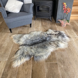 Premium Straight Wool Sheepskin Eco-Tanned Natural Colors Icelandic SS-1-169