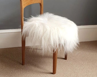 Icelandic Sheepskin Seat Pads White/Cream Best Quality Natural Soft Wool Eco Tanned