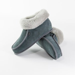 Best Merino Sheepskin Slippers Sheepskin Sole UNISEX From Small Manufacture Over The Ankle Handcraft EU Get 1 Pair of Insole for FREE Popiel