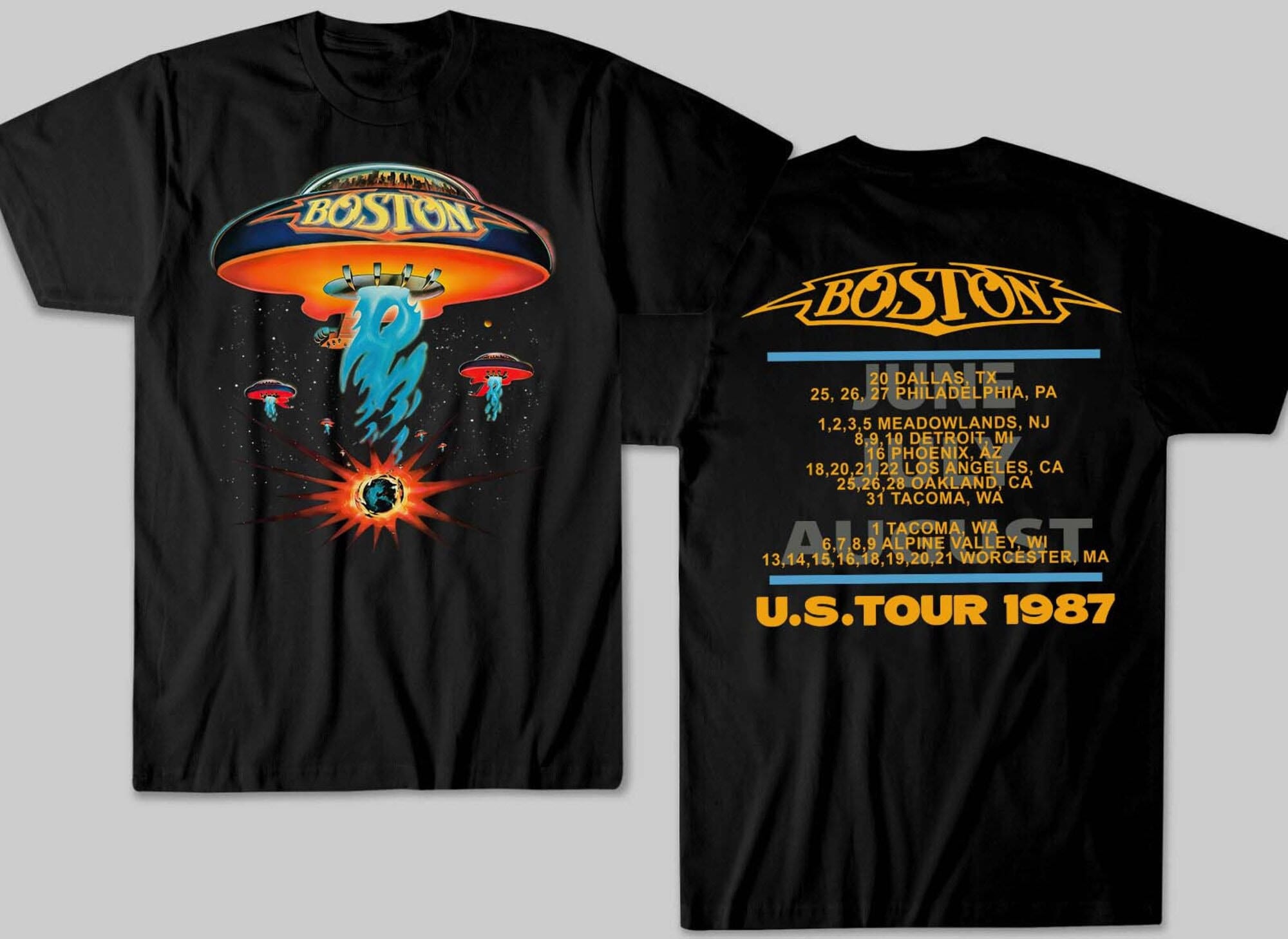 Boston Rock Band Concert Tour 1987 Shirt, Boston Tour Shirt