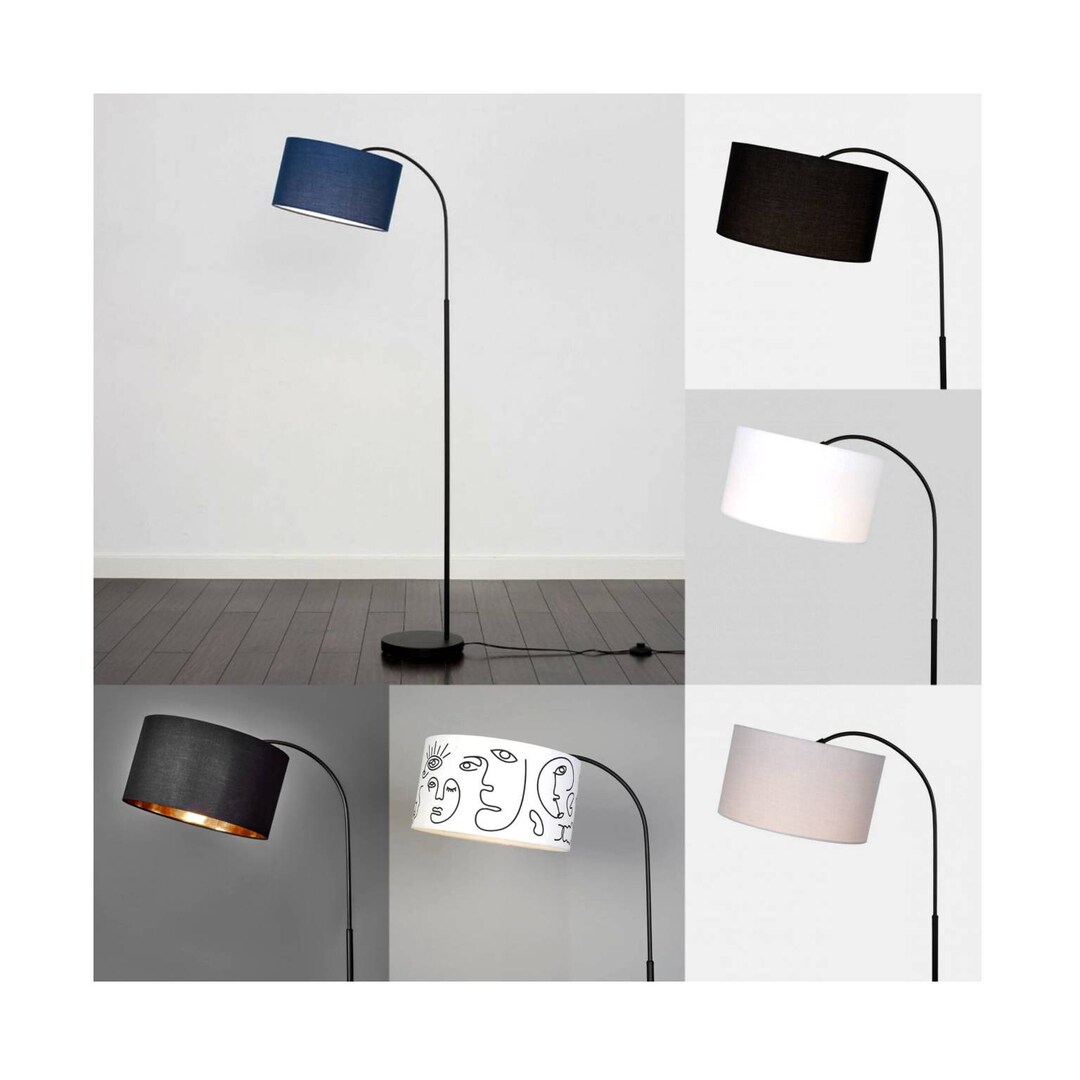 Beautiful Curved Black Floor Standing Lamp 5 Colours Arched Floor Lamp