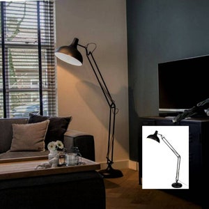Luxury Heavy 12.5kg Industrial Floor Lamp and Reading Lamp Floor Lamp Uk