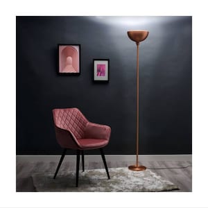 High Quality 180cm Matt Copper and Matt Black Uplighter Floor Lamp - Tall Floor Lamp