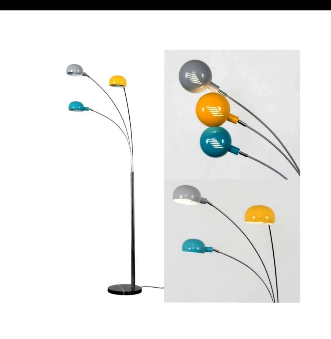 Tall 192cm Floor Lamp 3 Way Dome Floor Lamp marble Base Arc Floor Lamp