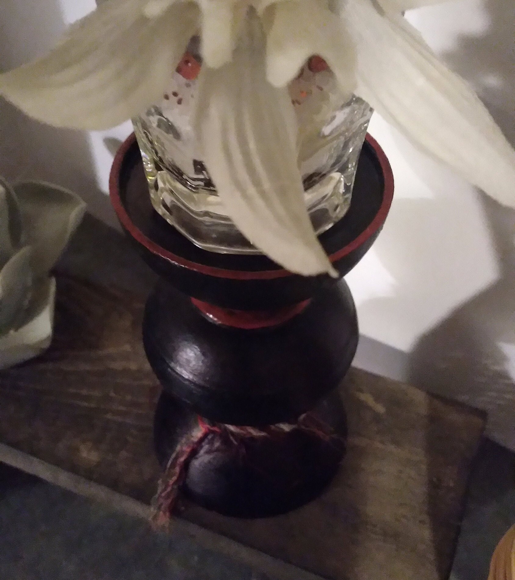 Glass Vase and Stand Glass Flower Holder Vase & Riser Vase - Etsy