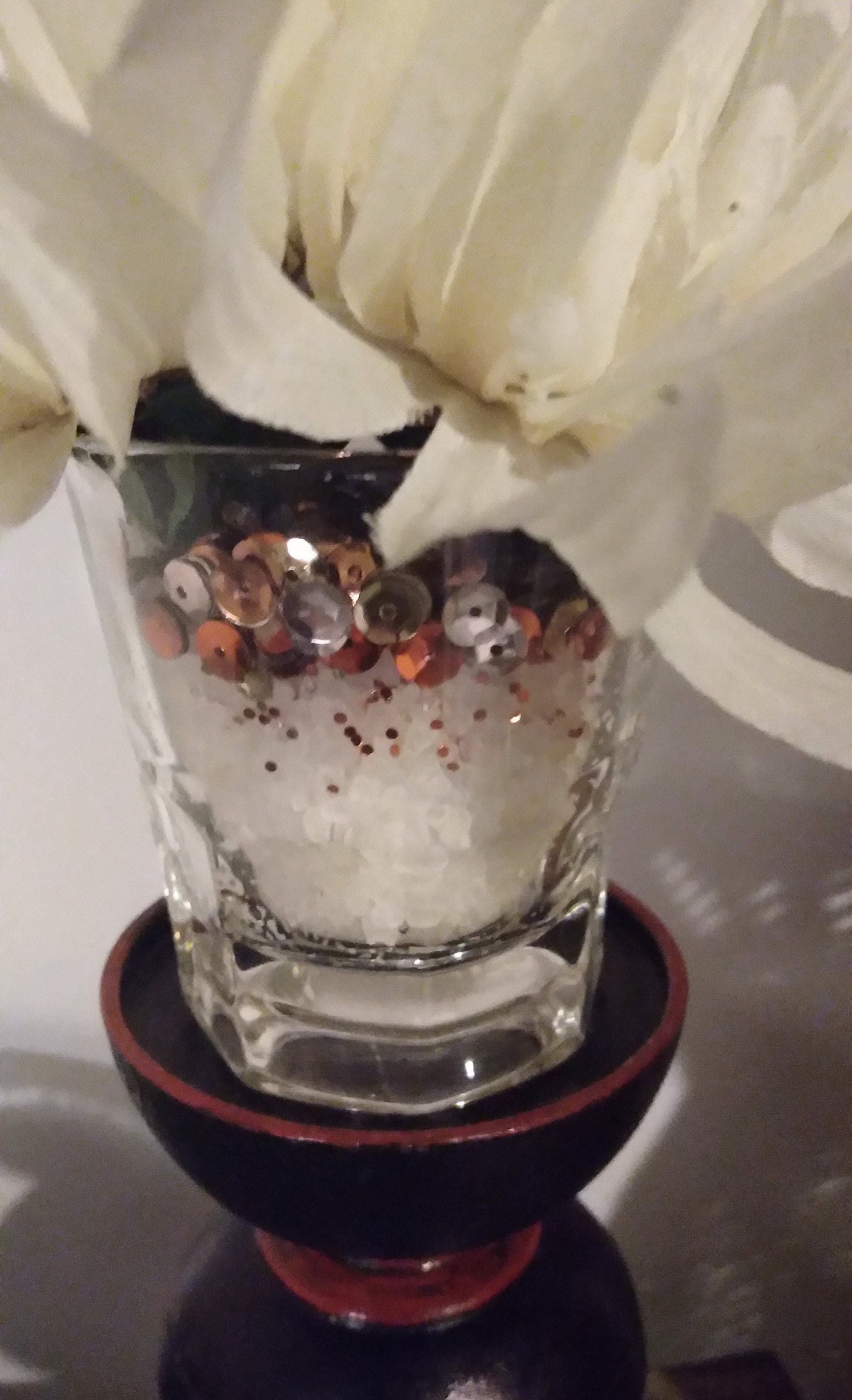 Glass Vase and Stand Glass Flower Holder Vase & Riser Vase Etsy