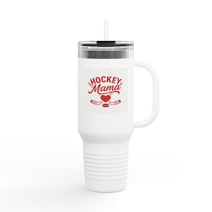 Hockey Mama Insulated Travel Mug | 40oz | Perfect for Game Day, Sports Fans, Mothers, and Gifts | Coffee Cup, Tumbler, Drinkware, Sports