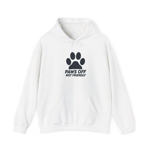 Paws Off Unisex Hooded Sweatshirt, Funny Pet Lover Gift, Cozy Animal Sweatshirt, Dog Mom Hoodie, Unique Gift for Animal Lovers