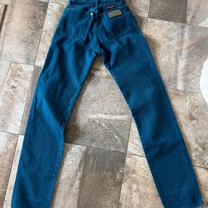 Vintage Blue Stripe Wrangler Jeans 22x33 image 5