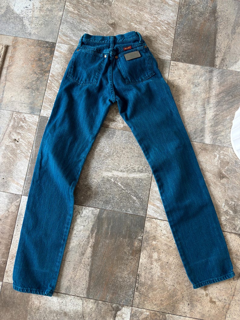 Vintage Blue Stripe Wrangler Jeans 22x33 image 5