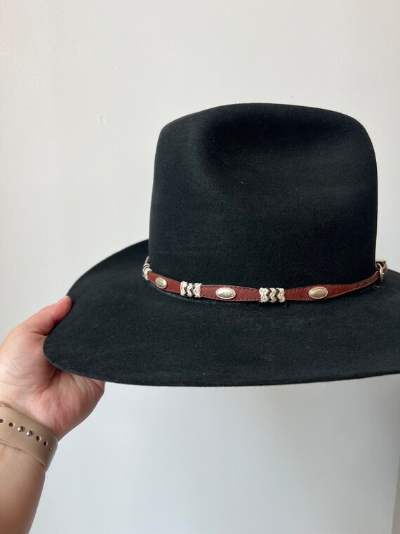 Vintage Resistol Black Cowboy Hat 7 1/8