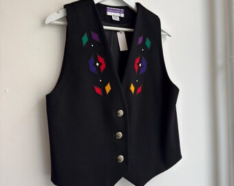 Vintage Western Wool Vest Md.