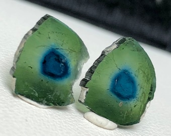 3.5 Cts Natural Antique Bi Color Tourmaline Slices