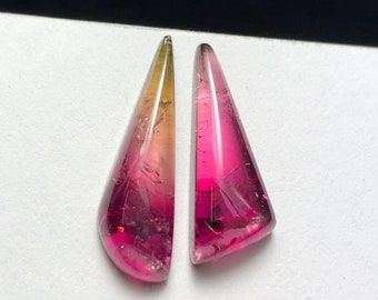 Cabujones de turmalina brillantes naturales
