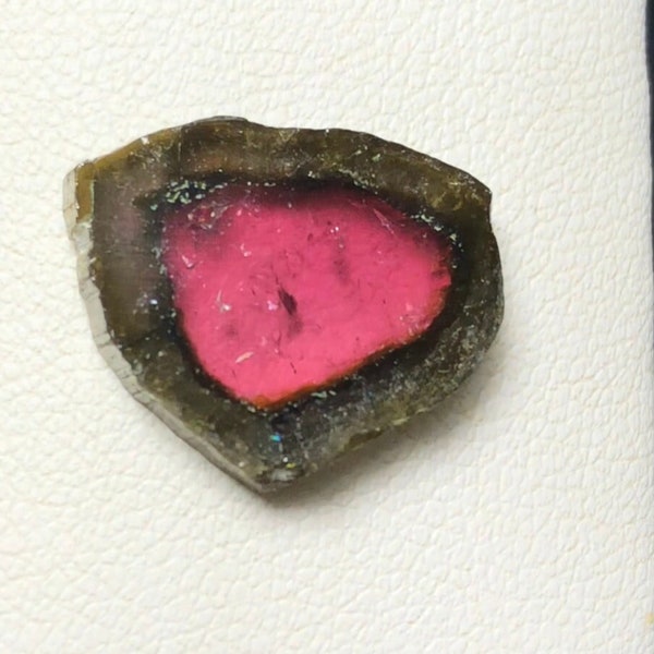 7.7 Cts Natural Watermelon Tourmaline Slice