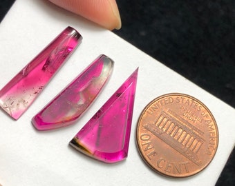 Cabujones de turmalina brillantes naturales