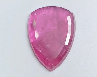 Natural Pink Tourmaline Rosecut From Afghanistan || Weight: 13 Carats ( Single Piece)|| Dimensions; 23.4mm x 17.1mmx 3.2mm