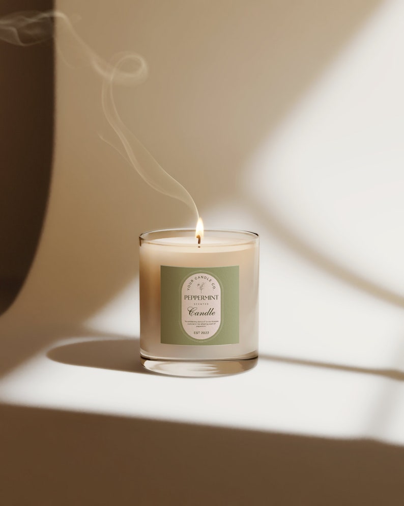 Printable Candle Label Template Minimalist Candle Design, Personalized