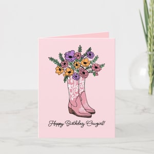 Happy Birthday Cowgirl Card