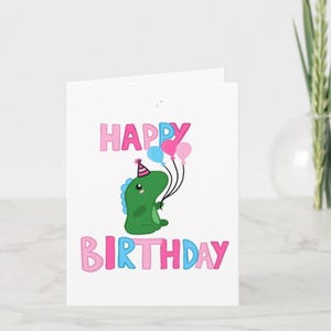 Happy Birthday Dino Card