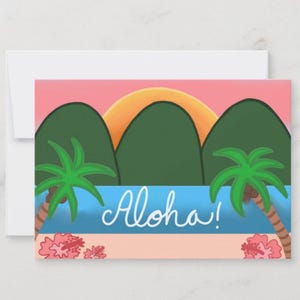 Platte Aloha Beach-kaart