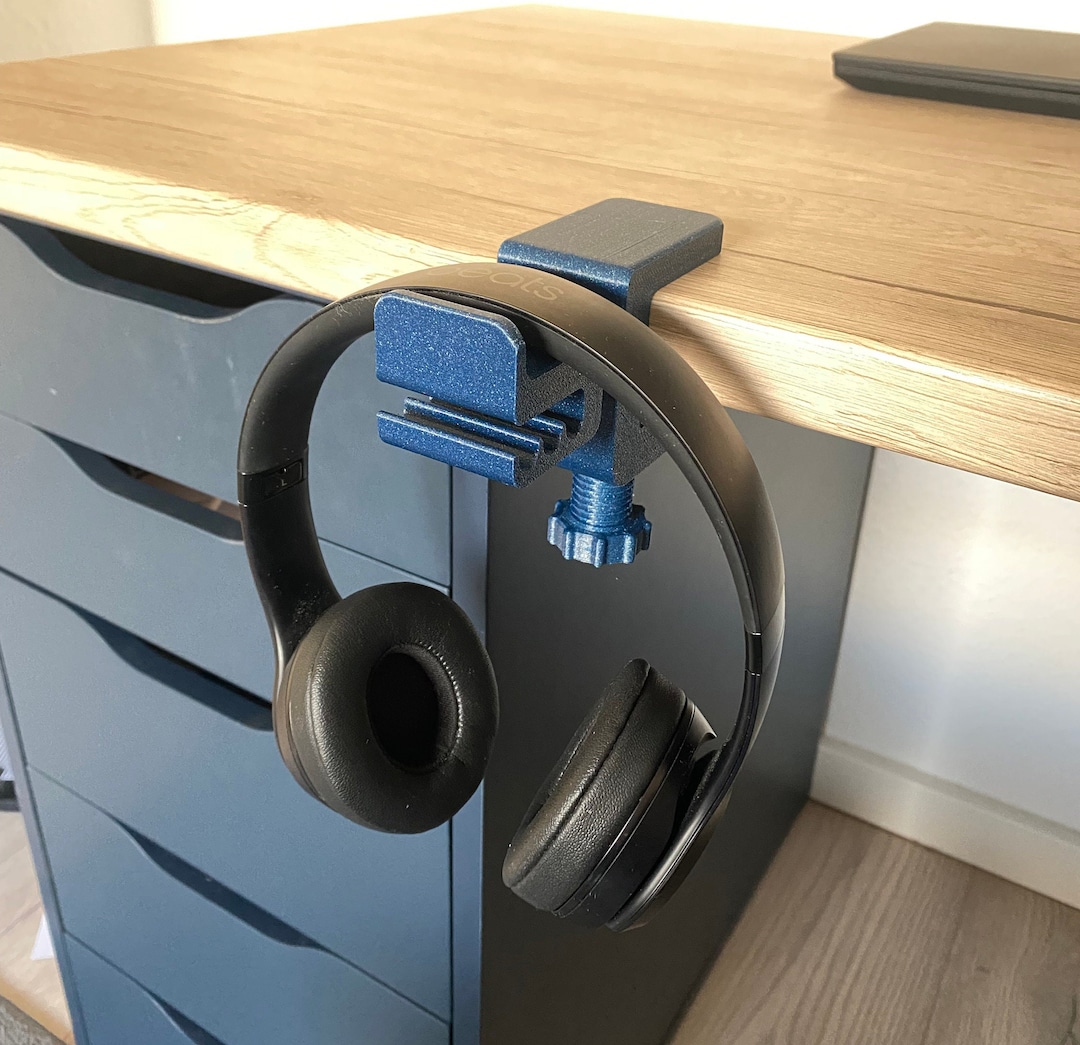 Minimalist Headphone Stand 3D Print Headphone Clamp Stand and Headset