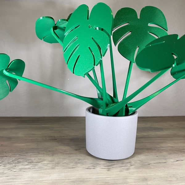 Monstera mit magnetischen Blättern als Tassen Untersetzer - 3D Druck einzigartige Deko in Form einer Zimmerpflanze / Pflanze