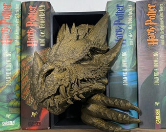 Dragon Bookend Fantasy Book Nook - Book Holder 3D Print