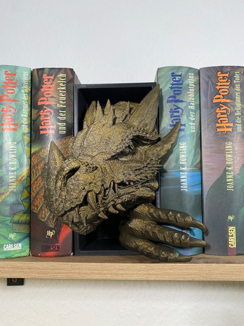 Fantasy Bookend Dragon Book Nook - Book Holder 3D Printed - Etsy UK