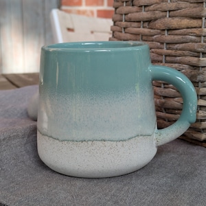Cup mug ceramic mug ceramic cup color gradient Mojave Glace blue green brown black mint handle cup