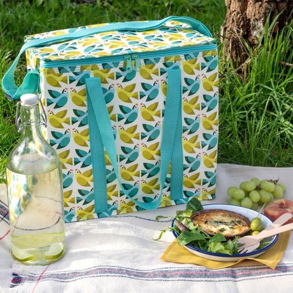 Kühltasche Lunch-Tasche Lunchbag vintage apple oder Love Birds gross Picknick Gartenfest Reise camping Strandurlaub Freibad