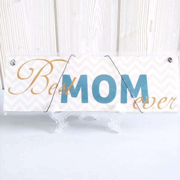 Türschild Vintage Holzschild  Best Mom ever und andere Themen,shabby Spruch, Wanddeko, Geschenkidee, Muttertag,Spaß,Motivation,Achtsamkeit,