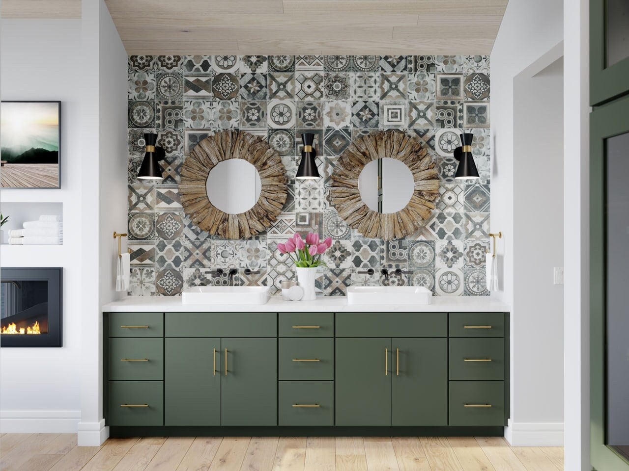 72"-93" Customizable Bathroom Vanity