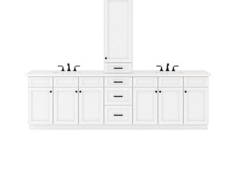 114″ Vanity With Tower (114″-117″ Installed)