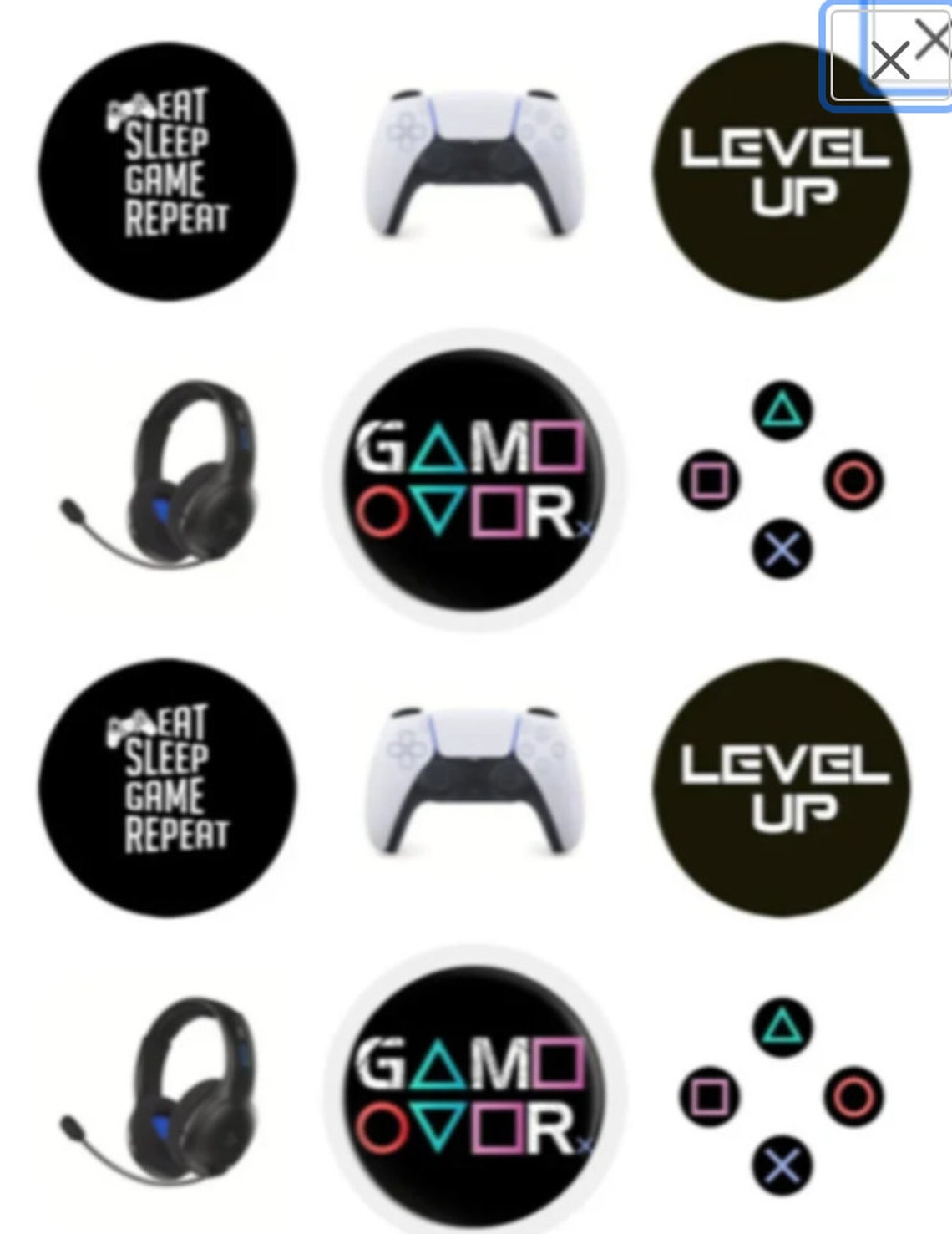 Playstation PS5 PS4 Gamer Edible Royal Icing Cupcake Toppers - Etsy UK