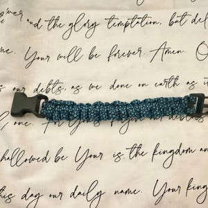 Sleek Black and Blue  Paracord Bracelet