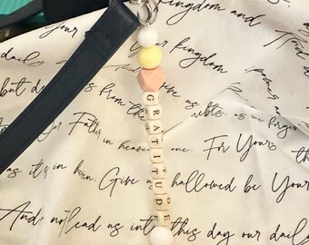 Pink Gratitude  Keychain