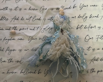 Stylish Blue Flower Tassel Bookmark