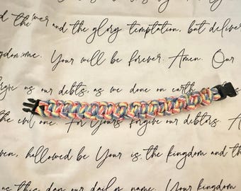 Somewhere Over the Rainbow Paracord Bracelet