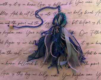 Whimsical  Blue Ocean Tassel Bookmark