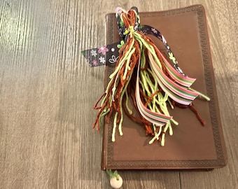 Pink Stripes Tassel Bookmark
