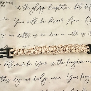 Beige Patterned Beauty Paracord Bracelet