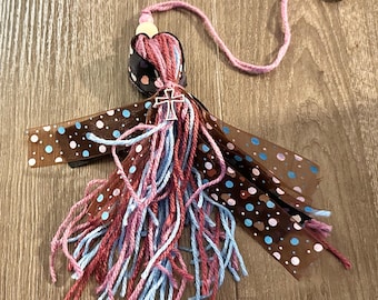 Dotted Hearts Tassel Bookmark